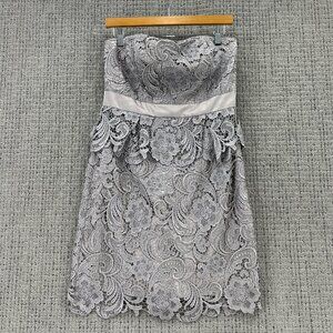 Adrianna Papell Evening Strapless Lace Dress
